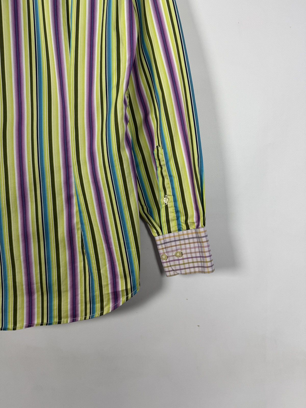 Etro ETRO Milano Long Sleeve Striped Shirt Made in Italy Size 38 Size US L / EU 52-54 / 3 - 13 Thumbnail