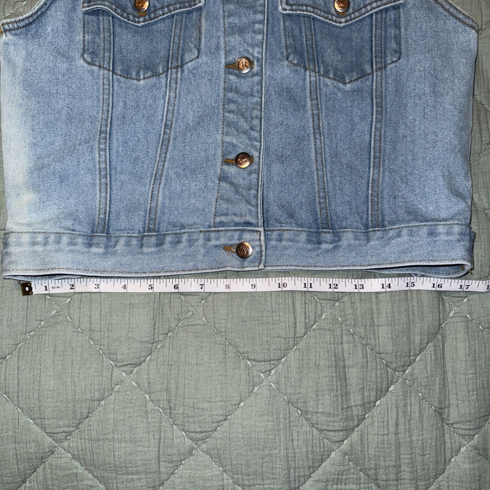 Bill Blass Bill Blass Vintage 90’s Denim Sleeveless Jacket Women’s Sz M Size M / US 6-8 / IT 42-44 - 12 Thumbnail