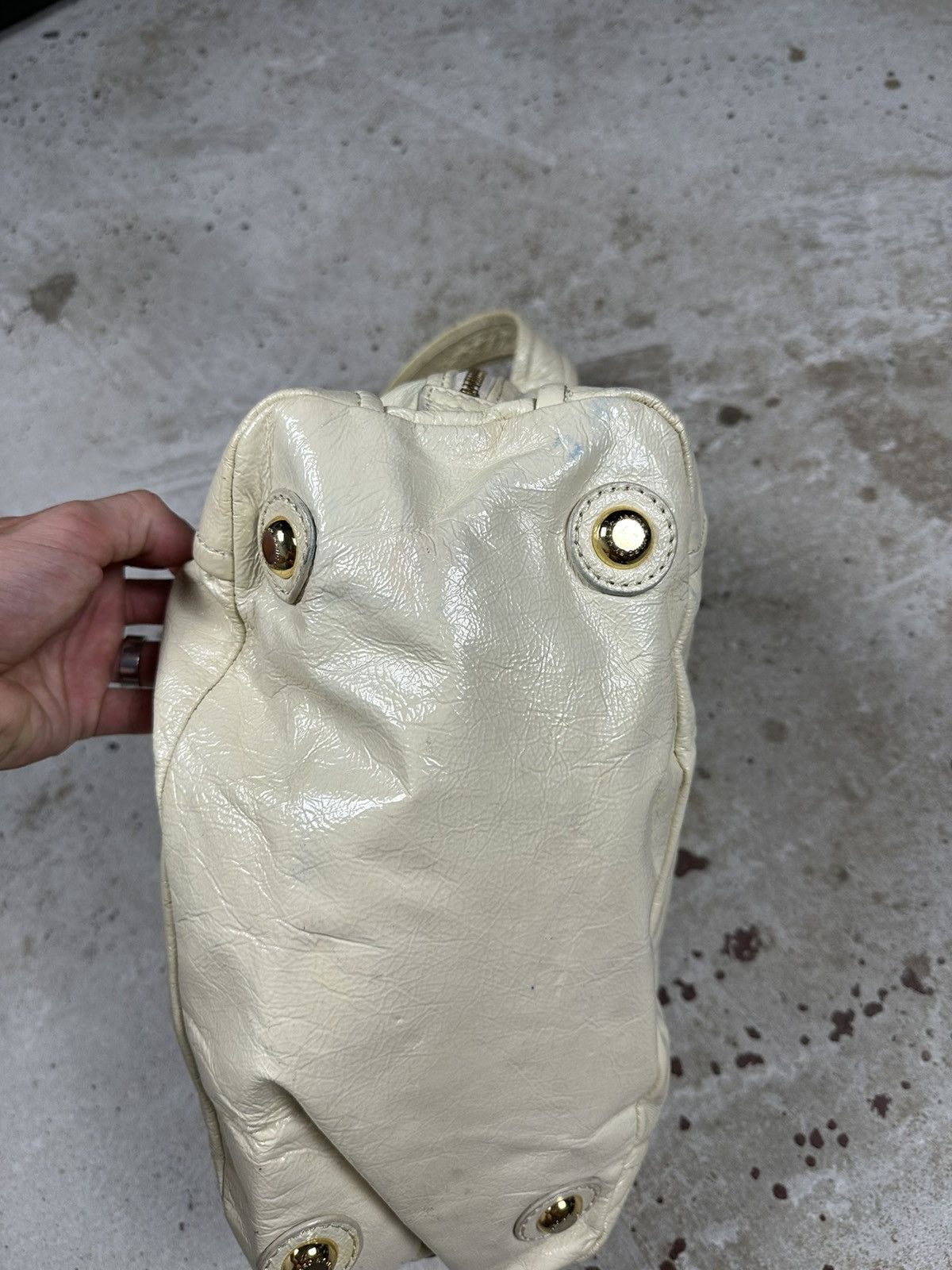 Marc Jacobs × Marc by Marc Jacobs Marc by Marc Jacobs Cream Tote Bag Cow Leather Vintage Gold Size ONE SIZE - 5 Thumbnail