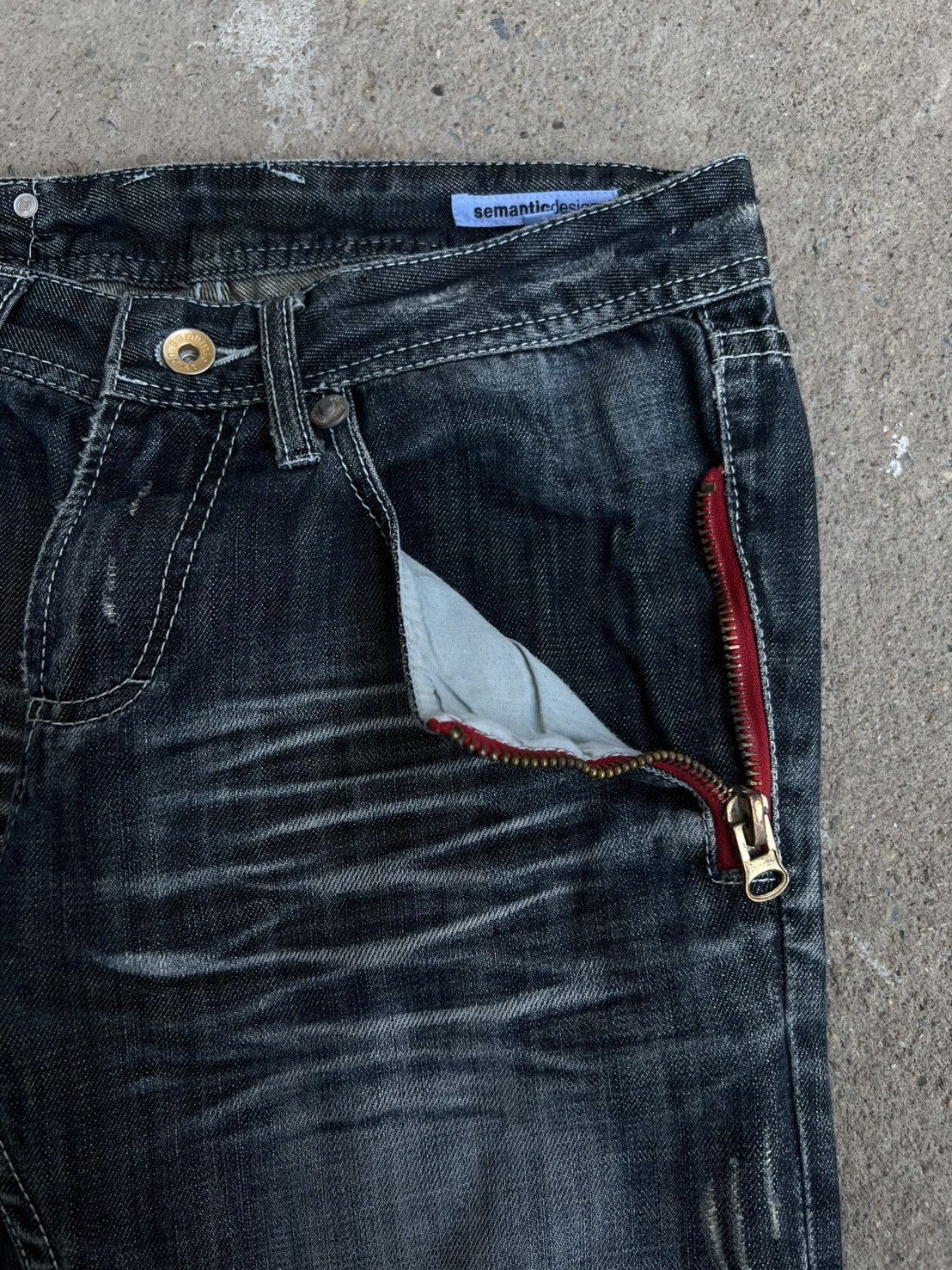 semanticdesign Archive* Semantic design Washed Multiple Pocket/Zipper Pants Size US 29 - 9 Thumbnail