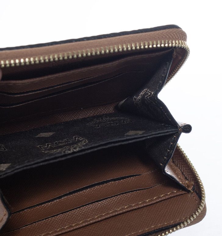 MCM MCM, brown zip around wallet in monogram Size ONE SIZE - 5 Thumbnail