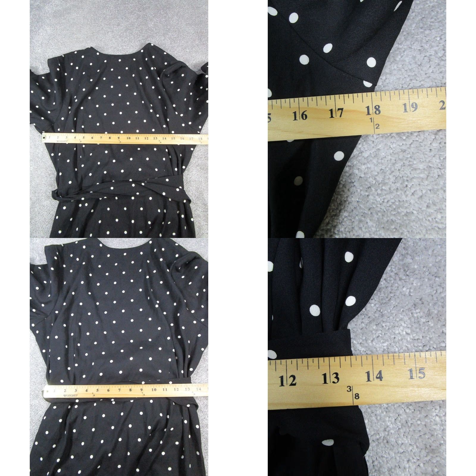 Loft VINTAGE Loft Dress Womens 16 Plus Black White Wrap New Size XXL / US 16-18 / IT 52-54 - 8 Thumbnail