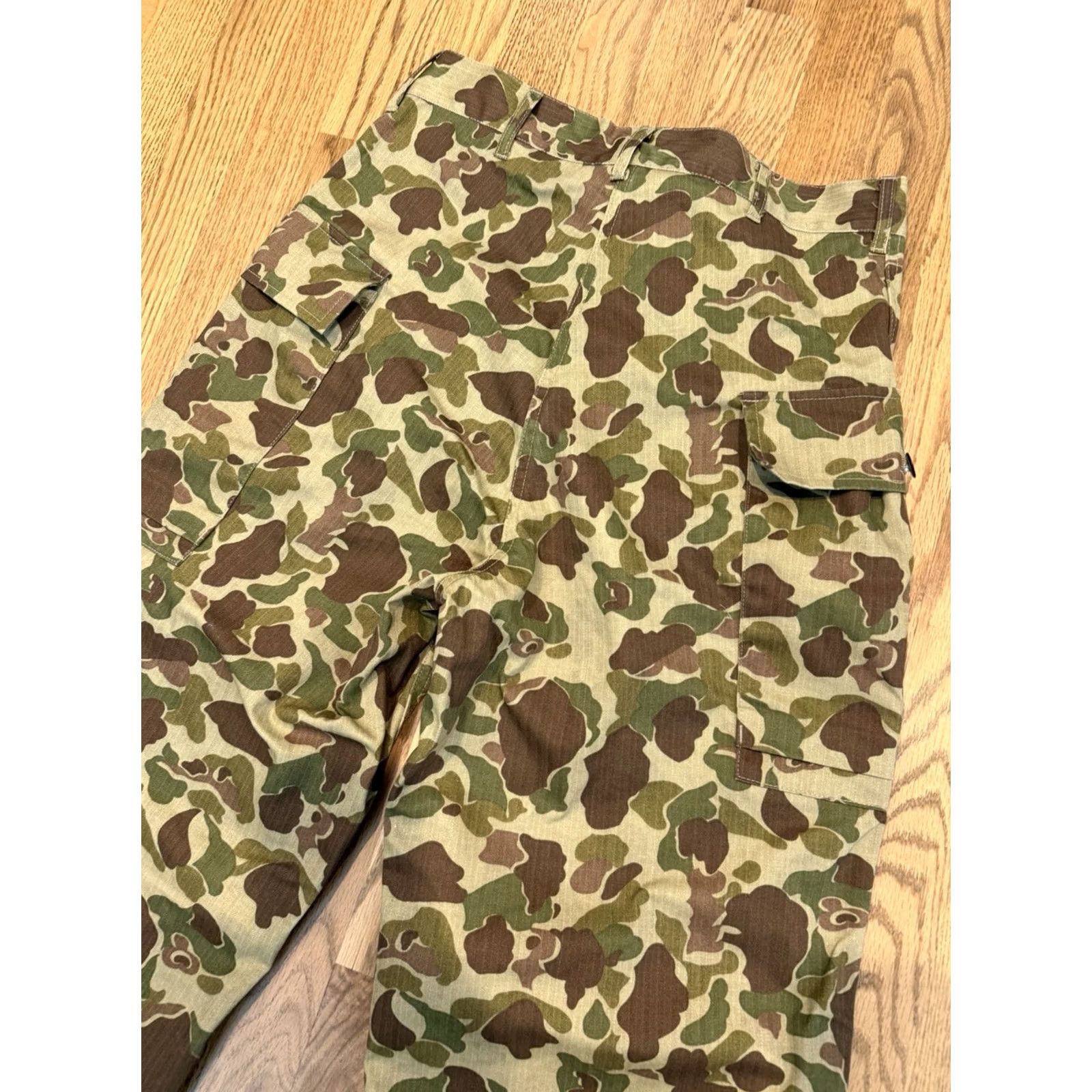 Vintage VINTAGE Army Camo Frogskin Pants Small 30x31 Unbranded Twill Cargo Military Reproduction Men's Pants Size US 29 - 6 Thumbnail