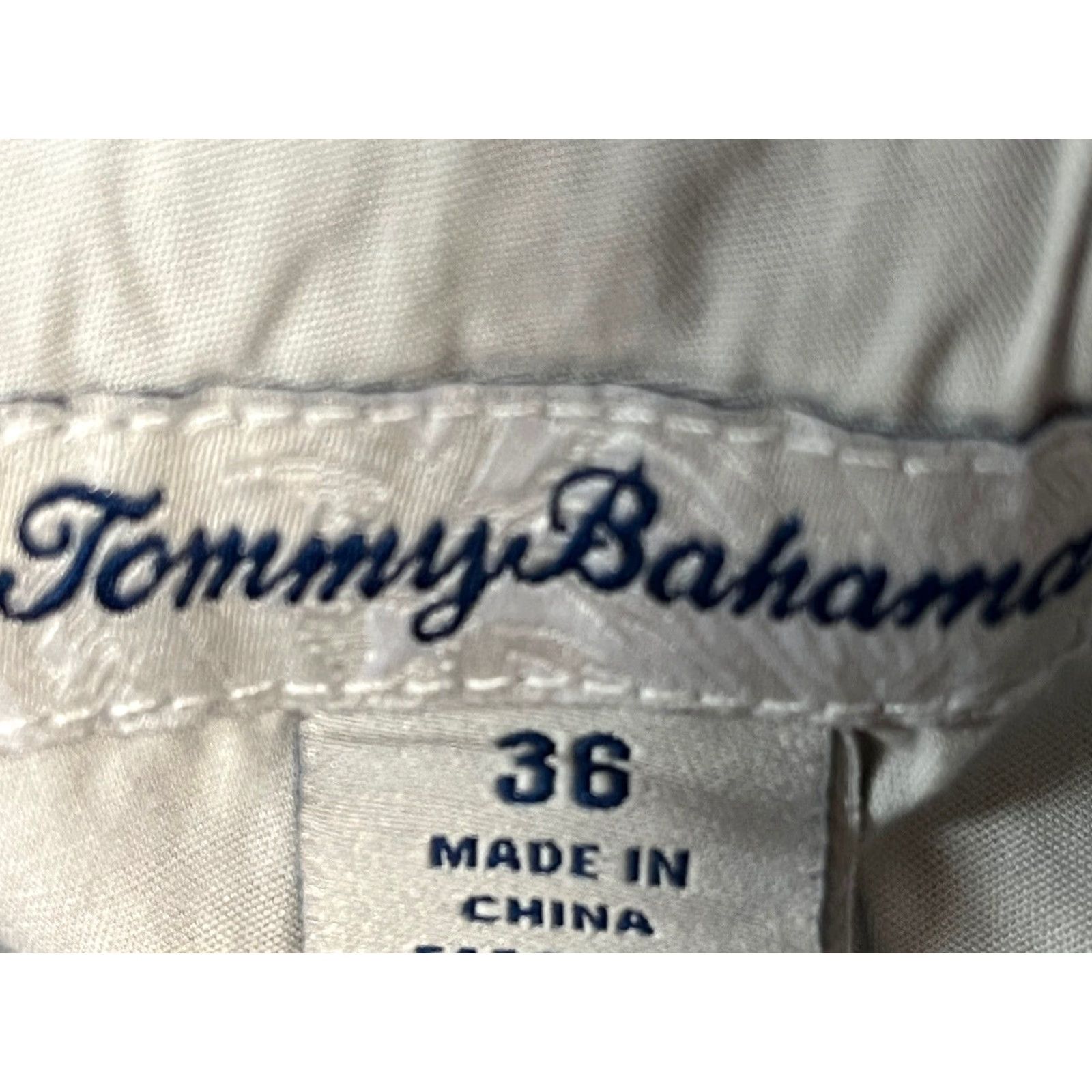 Tommy Bahama Tommy Bahama Chino Shorts Mens 36 Grey Vintage Wash Flat Front Preppy Cotton Blend Size US 36 / EU 52 - 4 Thumbnail