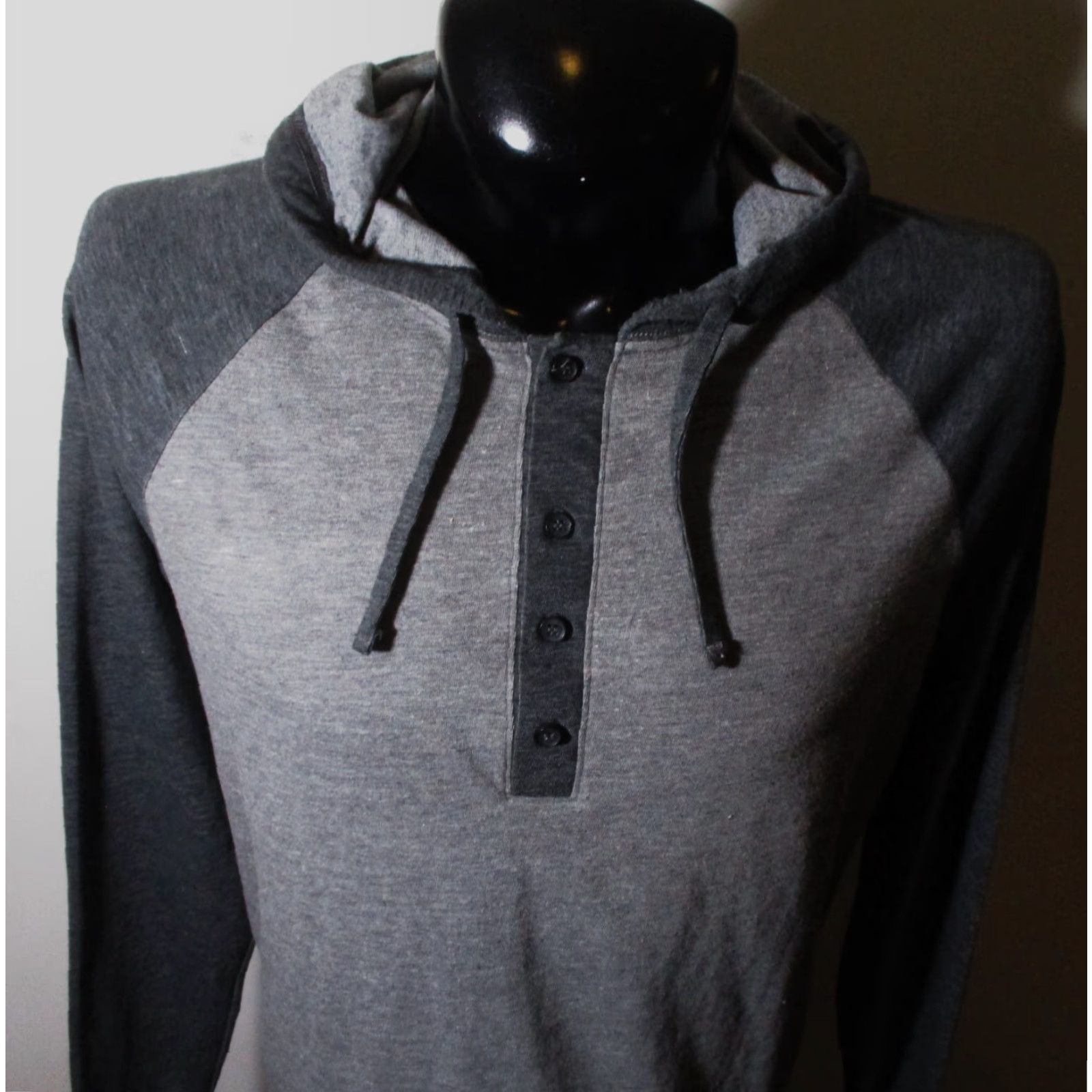 Oakley OAKLEY Hoodie Men's L Gray Long Sleeve V-Neck Drawstring Size US L / EU 52-54 / 3 - 3 Thumbnail