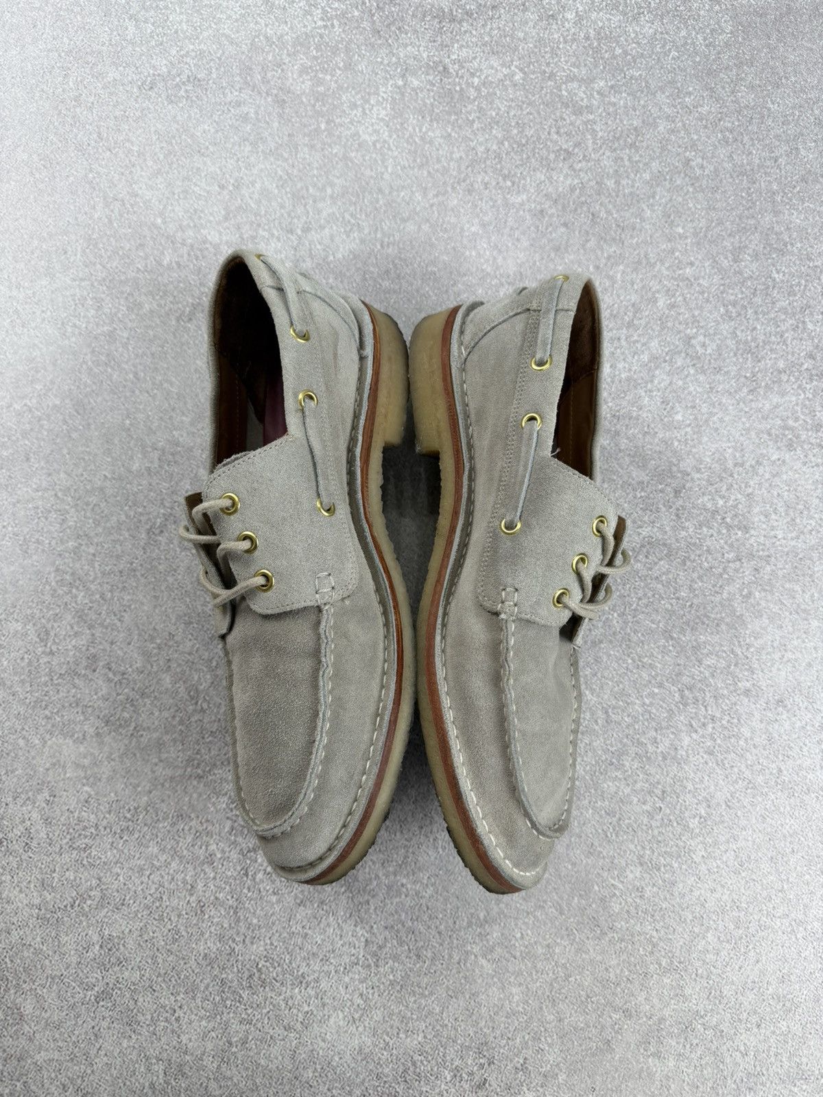 Grenson Grenson Sheldon Suede Leather Top-Sider Loafers Size US 10 / EU 43 - 6 Thumbnail