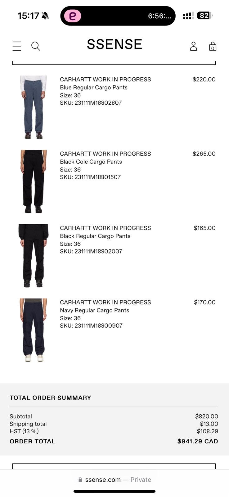 Carhartt Carhartt work in progress cargos Size US 36 / EU 52 - 6 Thumbnail
