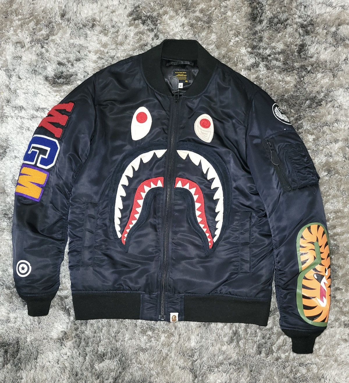 Bape Shark MA-1 Jacket Size US M / EU 48-50 / 2 - 1 Thumbnail