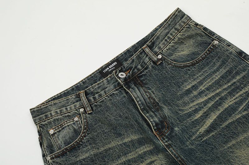 Vintage American retro distressed loose-fitting flared jeans Size US 32 / EU 48 - 3 Thumbnail