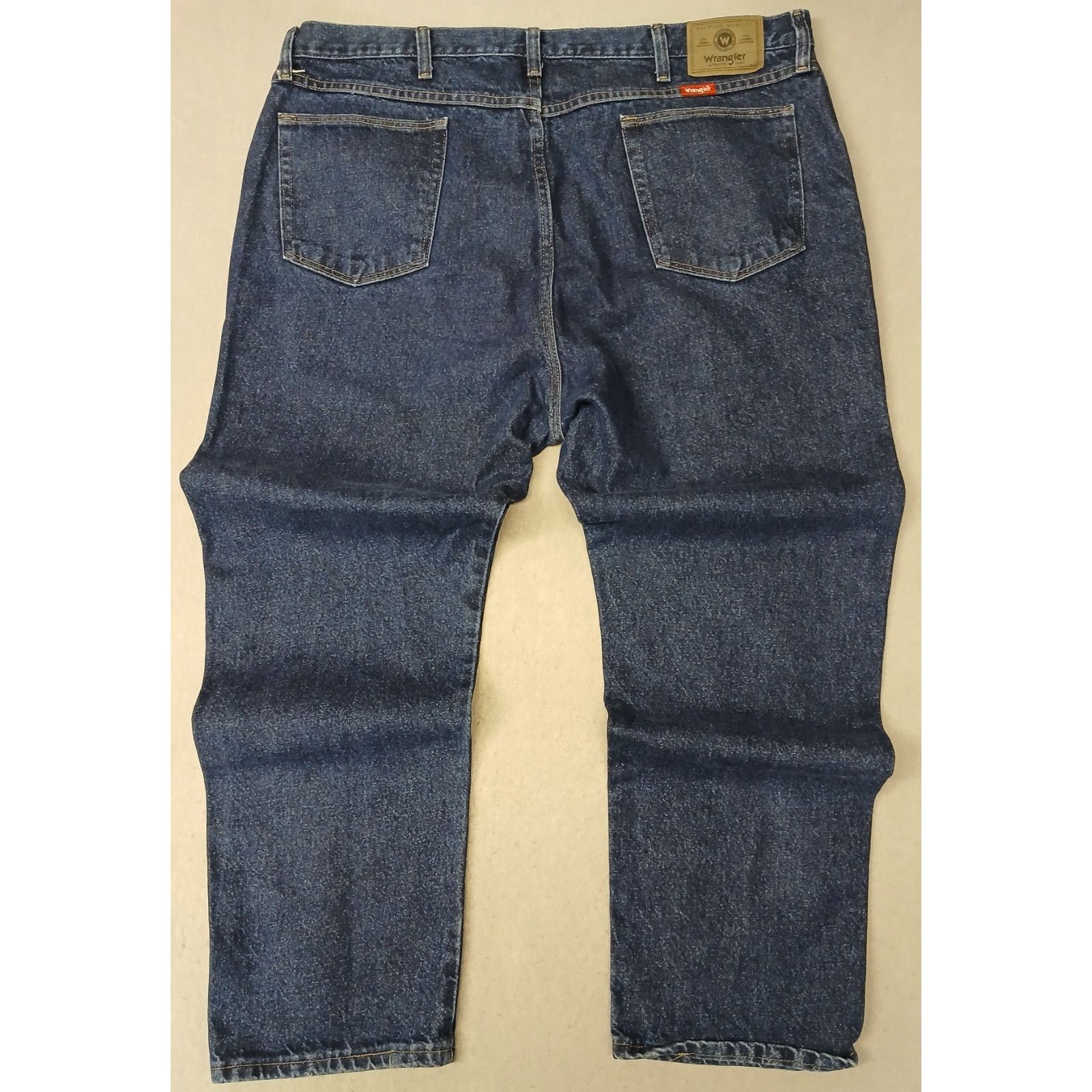 Wrangler Wrangler (42x30) Men's Straight Leg Blue Denim Jeans Size US 42 / EU 58 - 7 Thumbnail