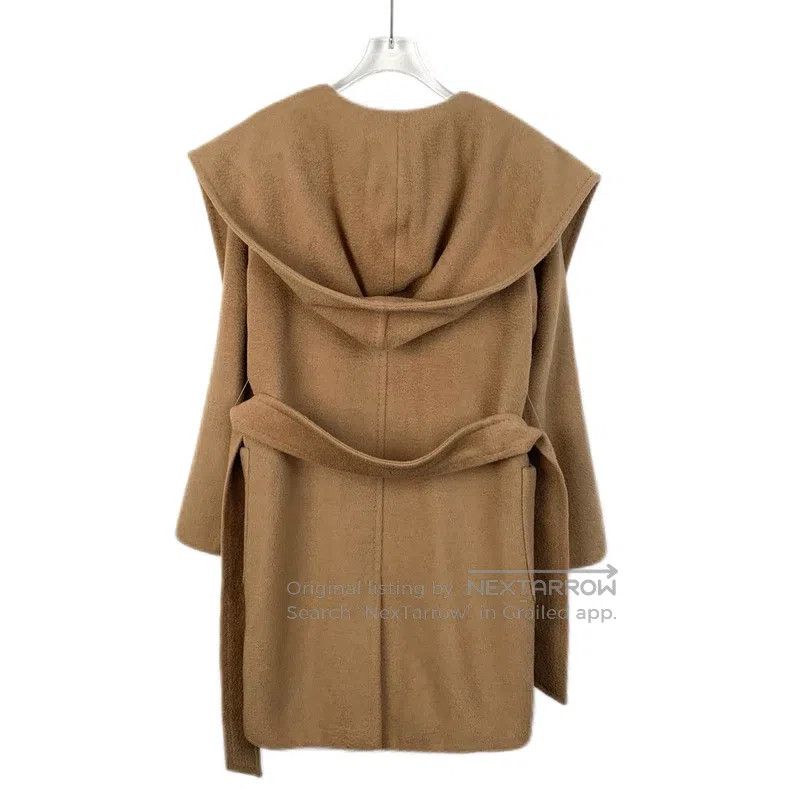 Max Mara Max Mara Brown Camel Hair Hooded Belted Robe Style Coat Size M / US 6-8 / IT 42-44 - 2 Thumbnail