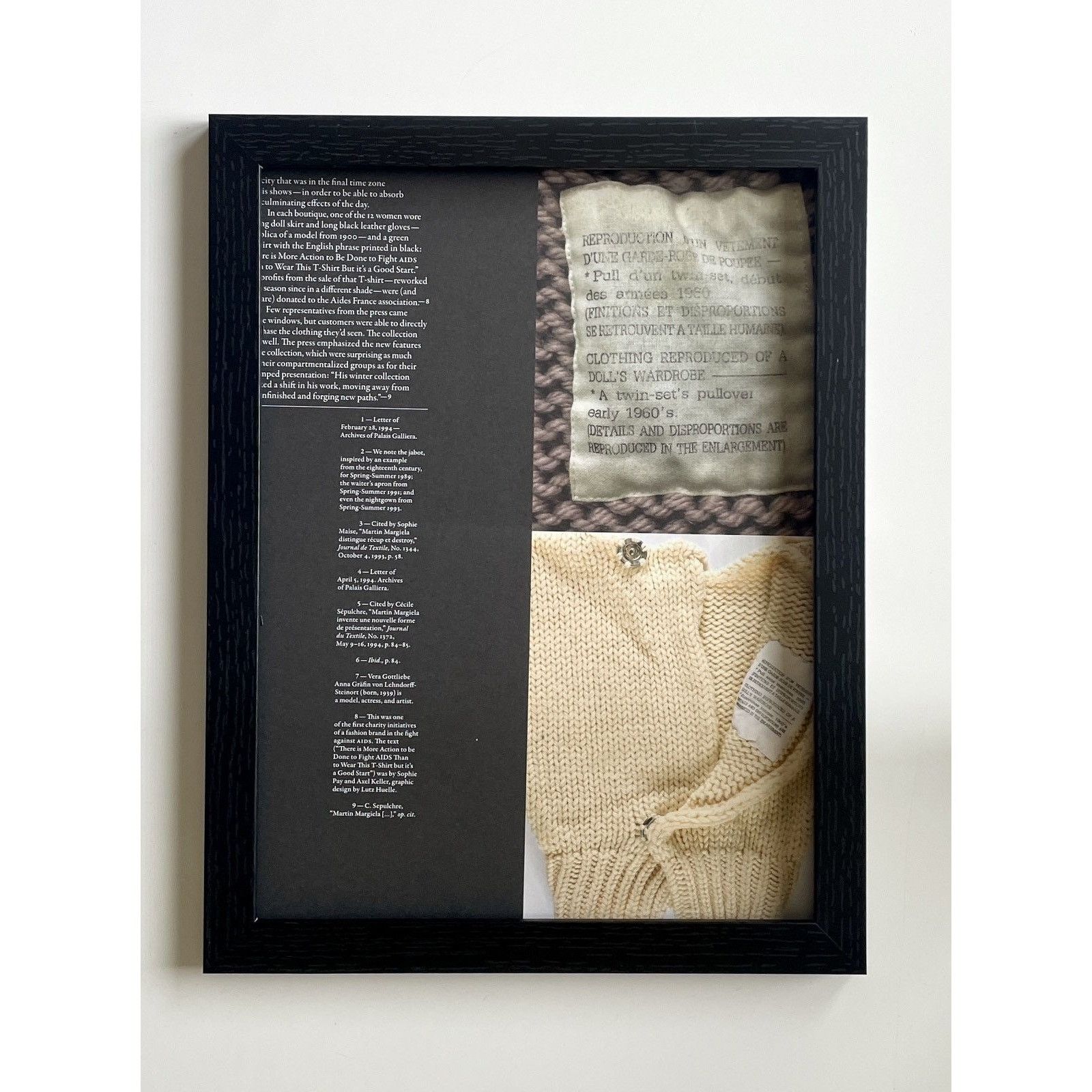 Japanese Brand × Maison Margiela × Vintage Maison Martin Margiela archive photo 9x12 framed poster Size ONE SIZE - 1 Thumbnail