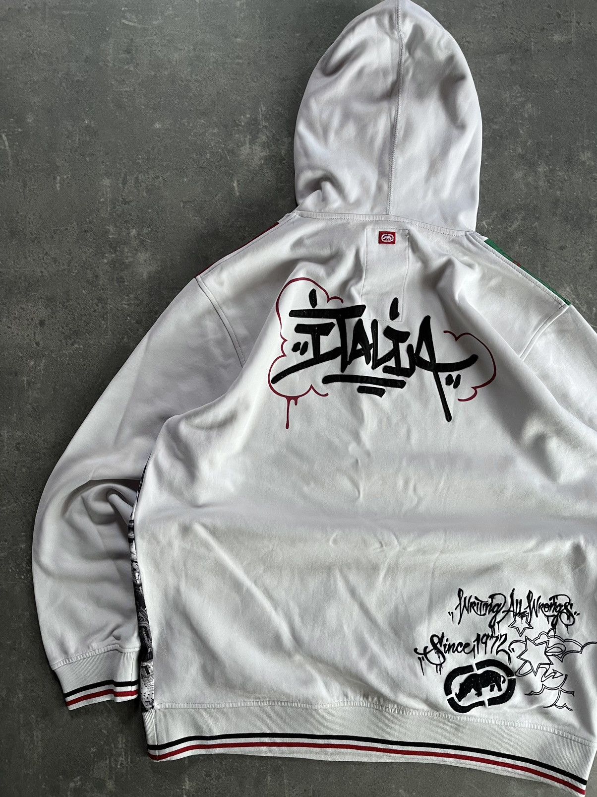 Ecko Unltd. Ecko Unltd. Italia AOP Printed Baggy Hoodie XXL Rare Size US XXL / EU 58 / 5 - 11 Thumbnail