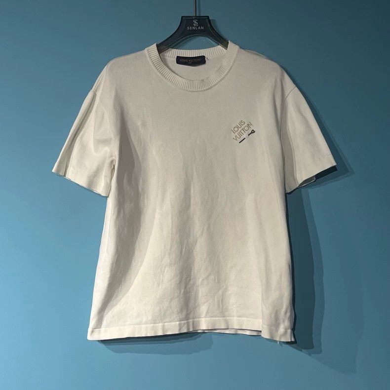 Louis Vuitton Louis Vuitton White solid logo printed crewneck short sleev Size US L / EU 52-54 / 3 - 1 Thumbnail