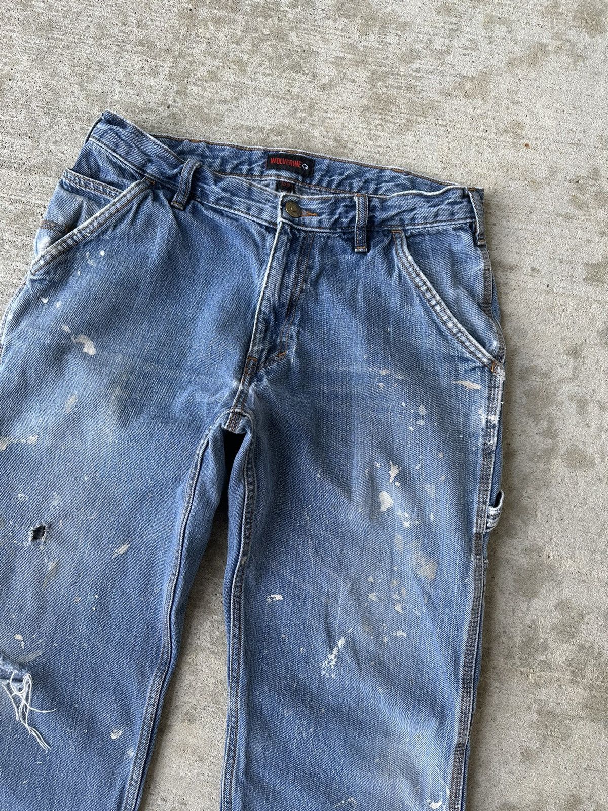 Vintage Paint Splatter Distressed Denim Jeans Size US 32 / EU 48 - 5 Thumbnail