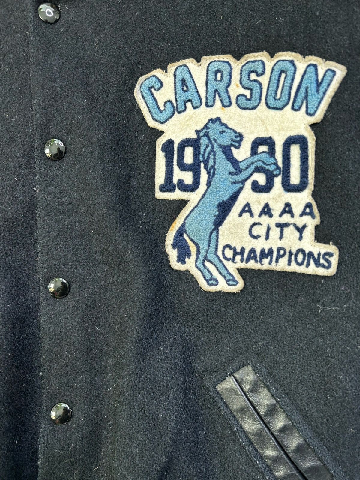 Vintage 90s Varsity Jacket USA Albion Award Leather