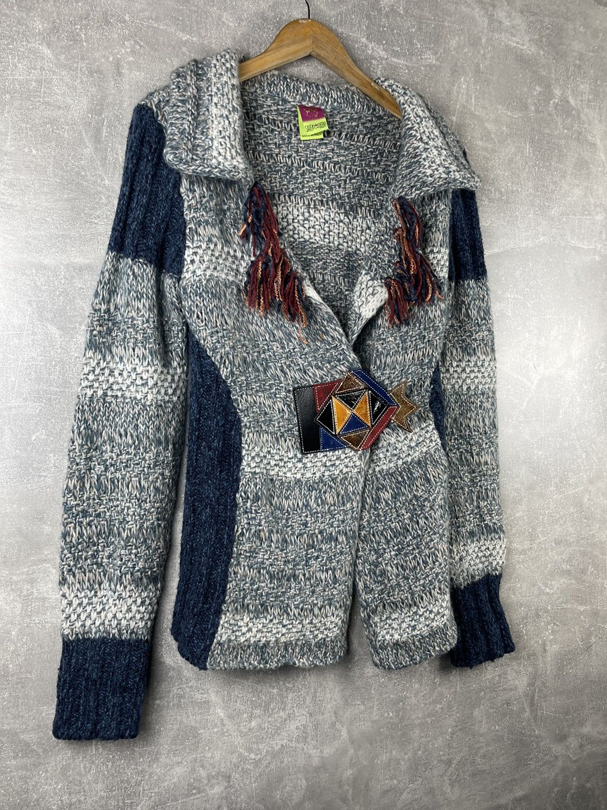 Other Save the Queen Knitted Y2K Cardigan Mohair / Wool Multicolor Size M / US 6-8 / IT 42-44 - 3 Thumbnail