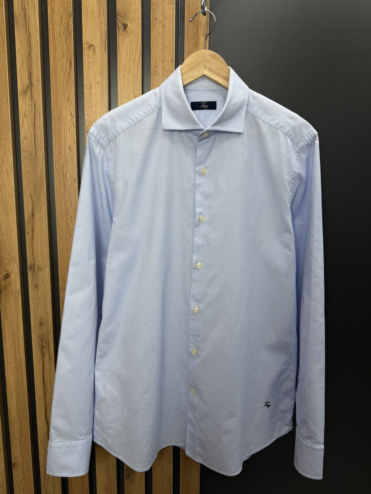 Fay Fay Light Blue Shirt 100% Cotton Size 41/16 Size US L / EU 52-54 / 3 - 1 Thumbnail