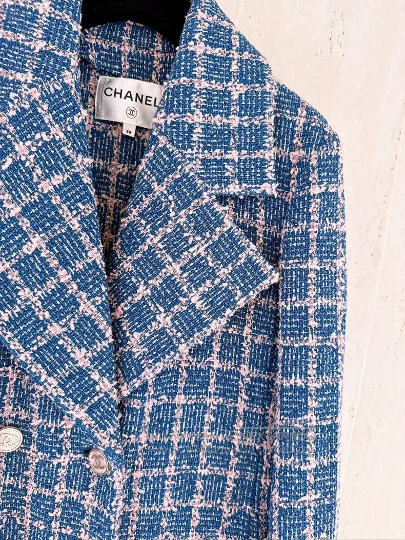 Chanel Chanel 23P Spring and Summer Preview Pink and Blue Plaid T Size XS / US 0-2 / IT 36-38 - 3 Thumbnail
