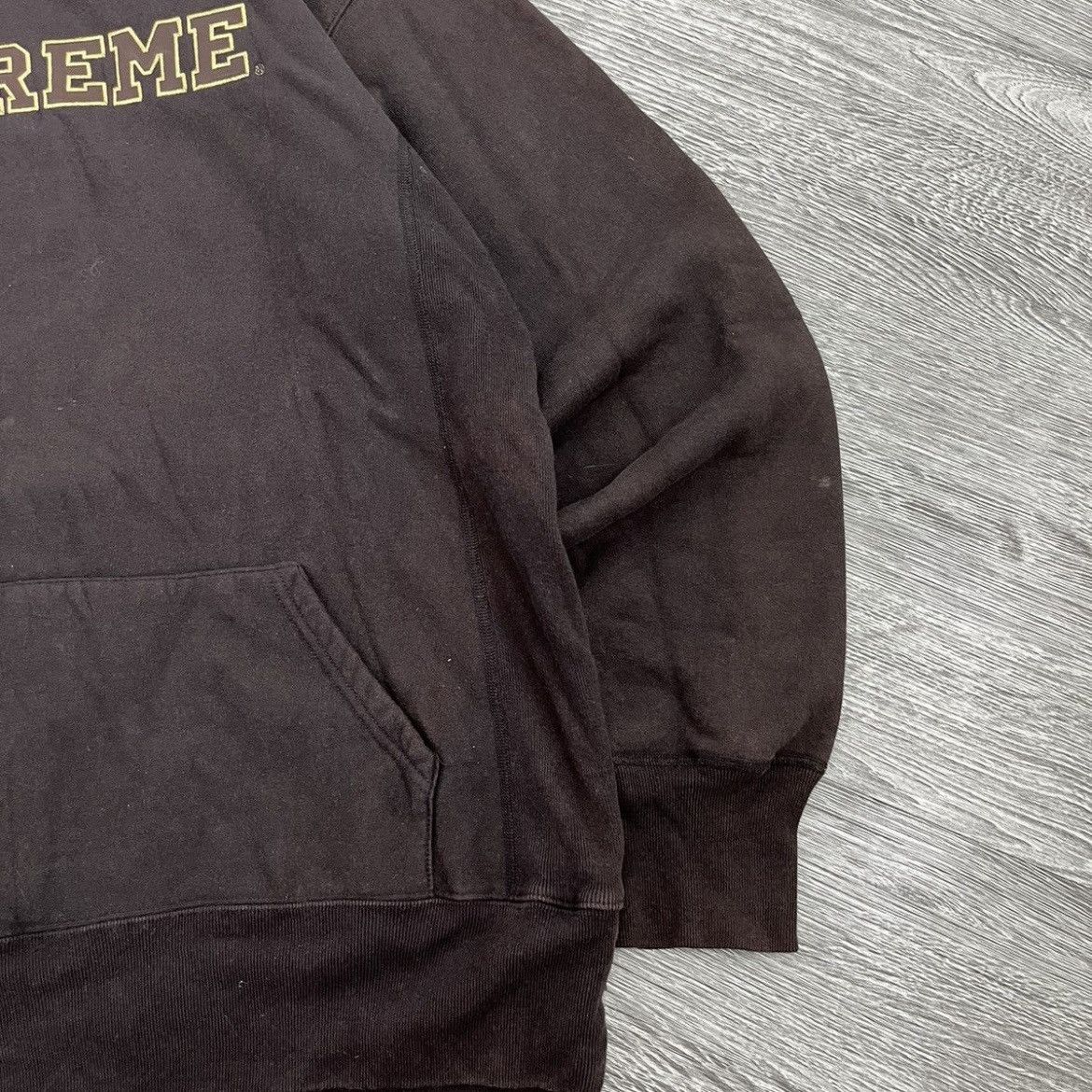 Supreme Supreme Spell Out Hoodie Early 2000s Brown Size US XL / EU 56 / 4 - 9 Thumbnail