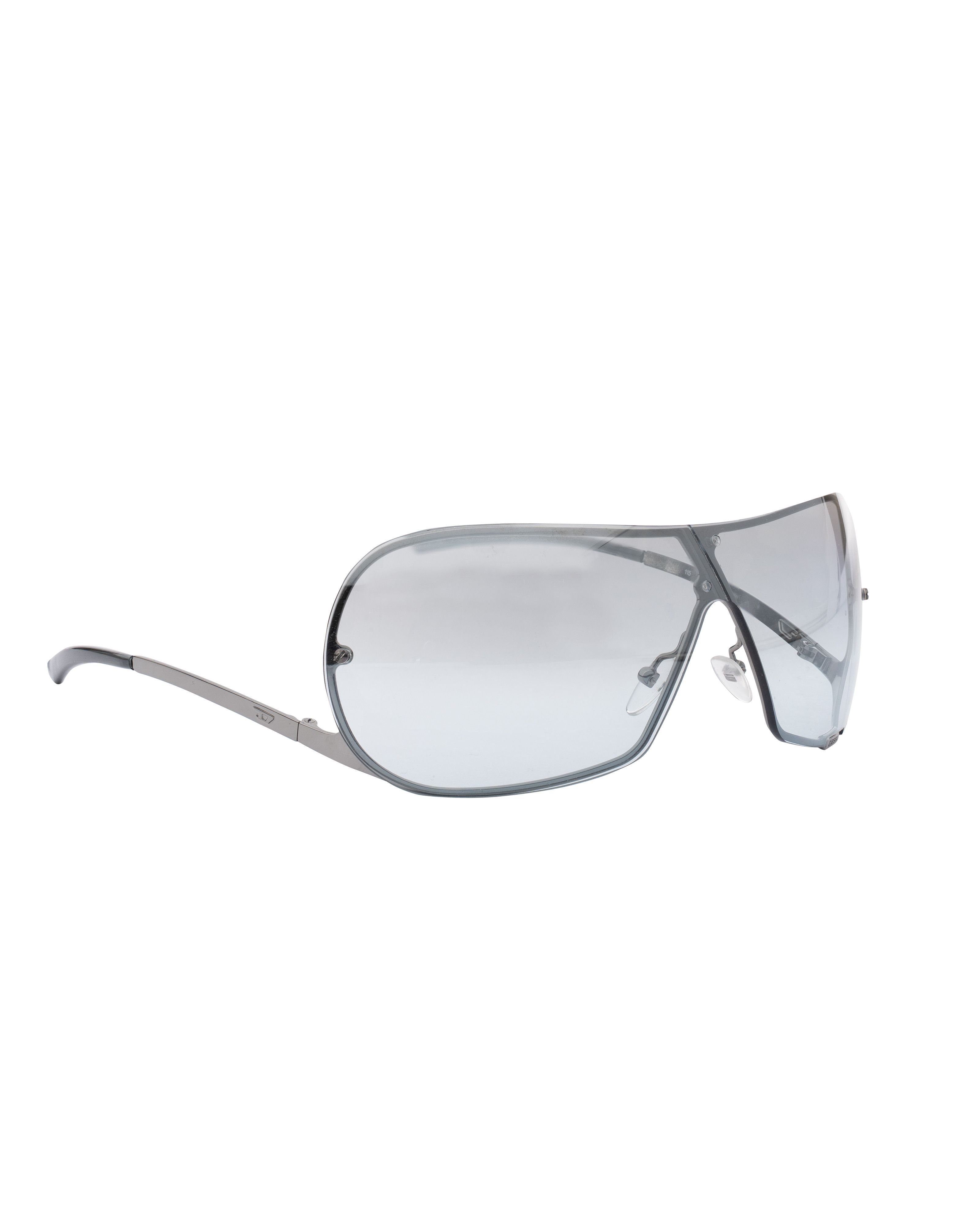 Diesel Diesel '90s Oversized Transparent Gray Sunglasses Size ONE SIZE - 3 Thumbnail