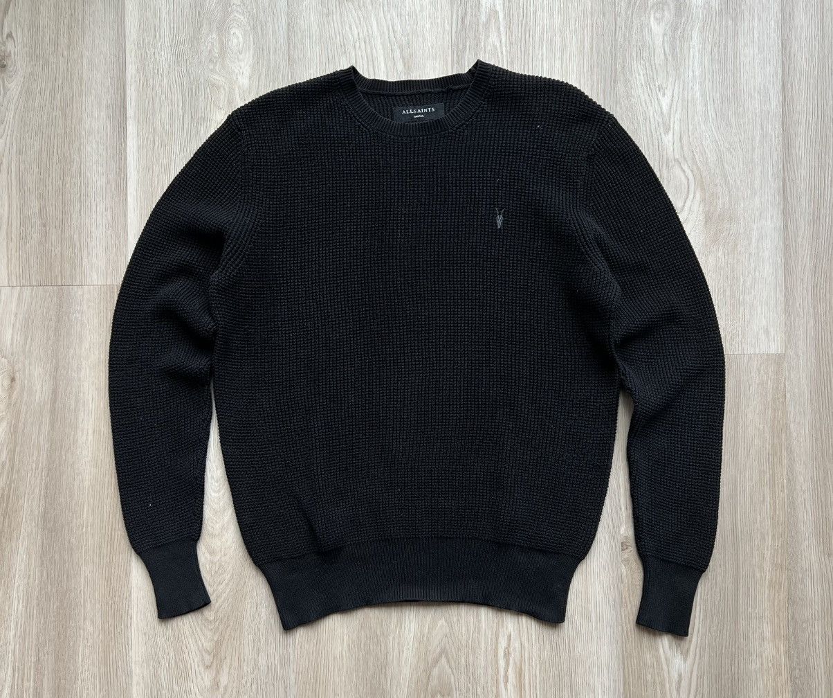 Allsaints Allsaints Trias Crew Black Knit Cotton Sweater Size US S / EU 44-46 / 1 - 1 Thumbnail