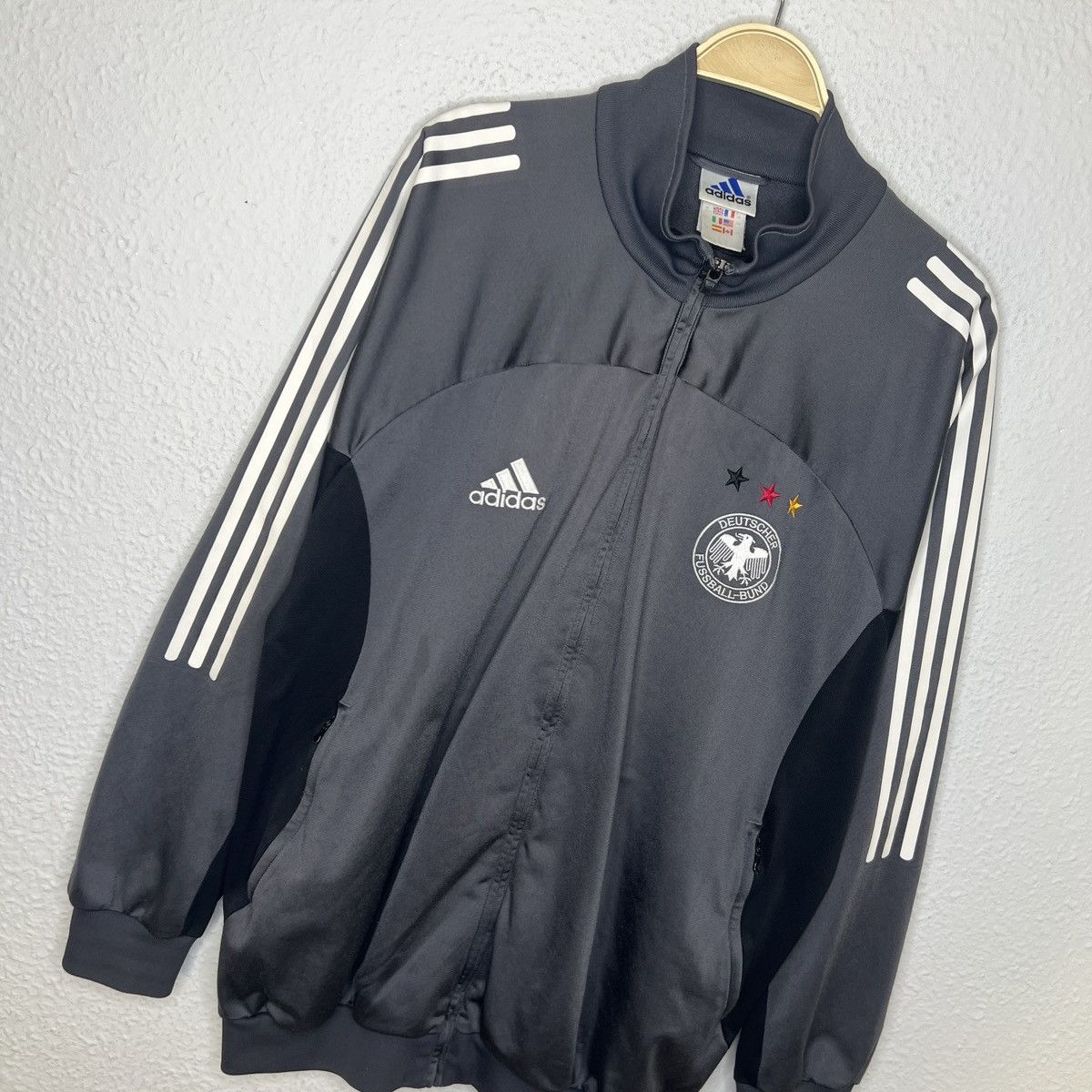 Adidas Vintage Adidas Germany 90s Training Soccer Jacket Sweatshirt Size US L / EU 52-54 / 3 - 3 Thumbnail