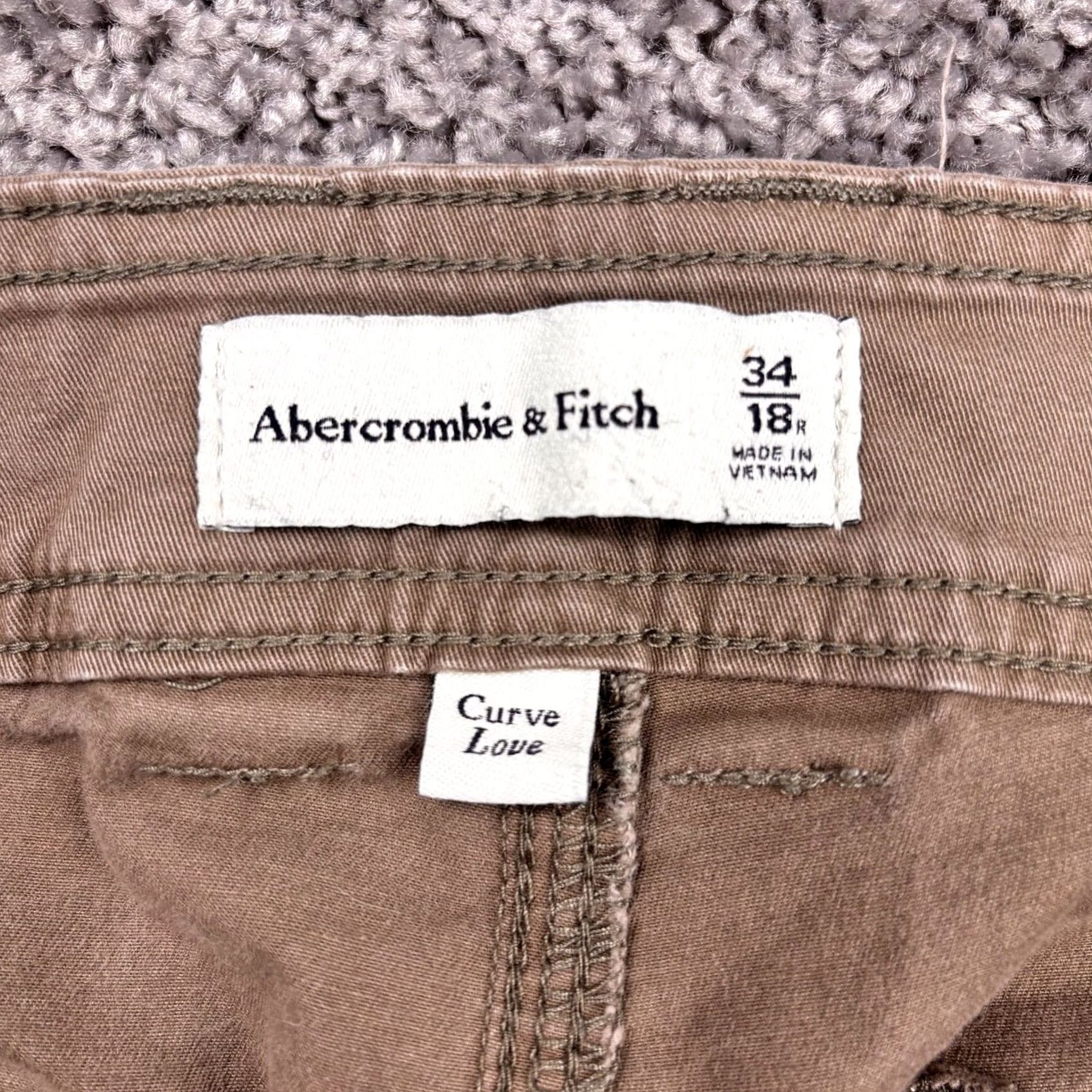 Abercrombie & Fitch VINTAGE Abercrombie & Fitch Cargo Pants Womens 36 Wide-Leg 90s Tan Army 30in Inseam Mens Womens Size 25" / US 0 / IT 36 - 3 Thumbnail