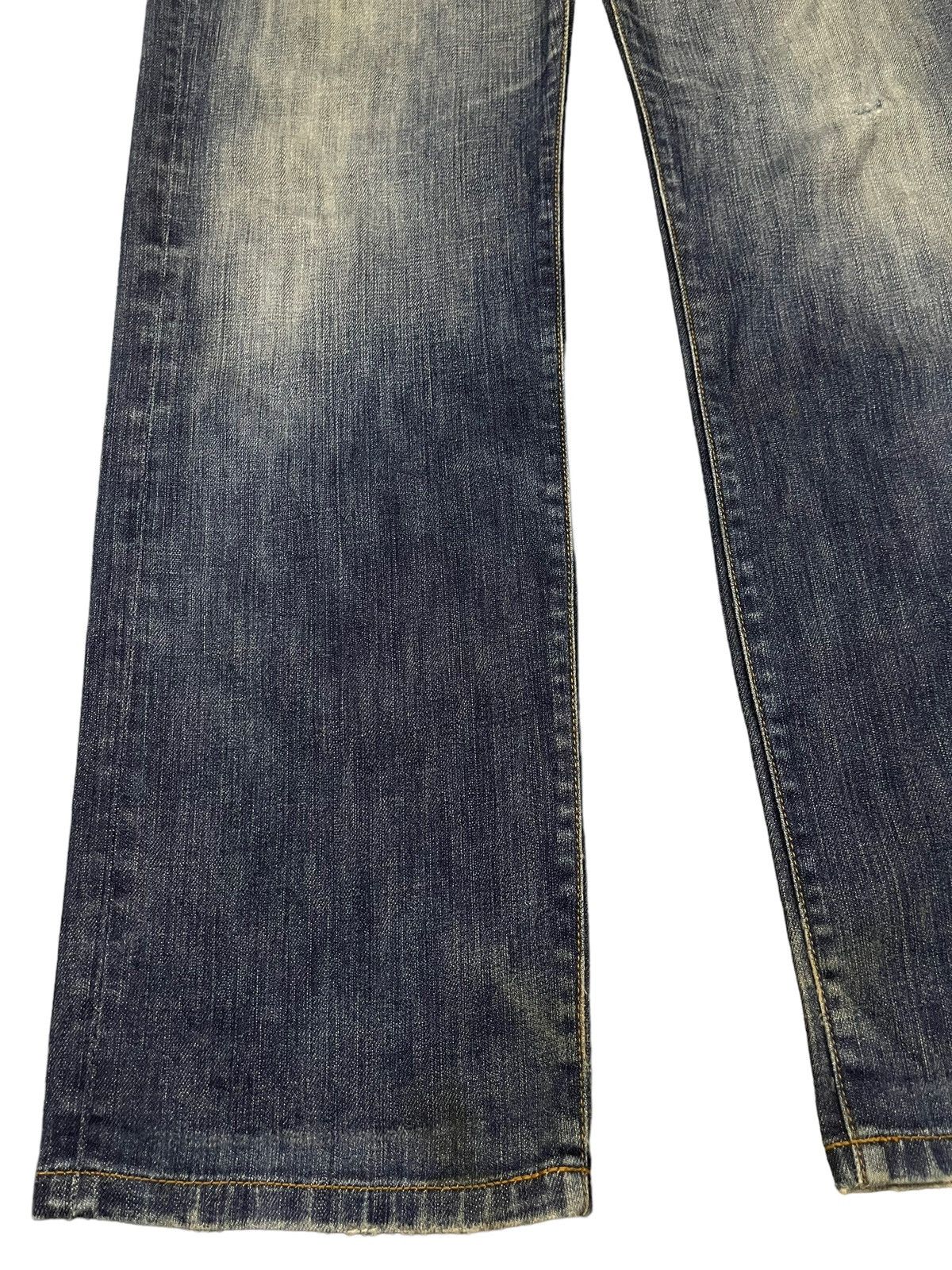 Sugar Cane Vintage Japanese Brand Blue Wash Distress Baggy Jeans Size US 32 / EU 48 - 5 Thumbnail