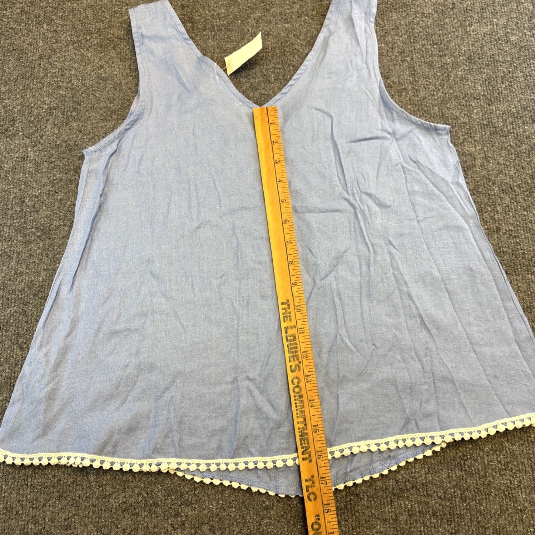 Vintage Blu Pepper Tank Women S Bohemian Crochet Eyelet Lace V-Neck Overize Button Up Sleeveless Pullover Knit Polyester White S Regular Basic Casual Shirt? Size S / US 4 / IT 40 - 6 Thumbnail