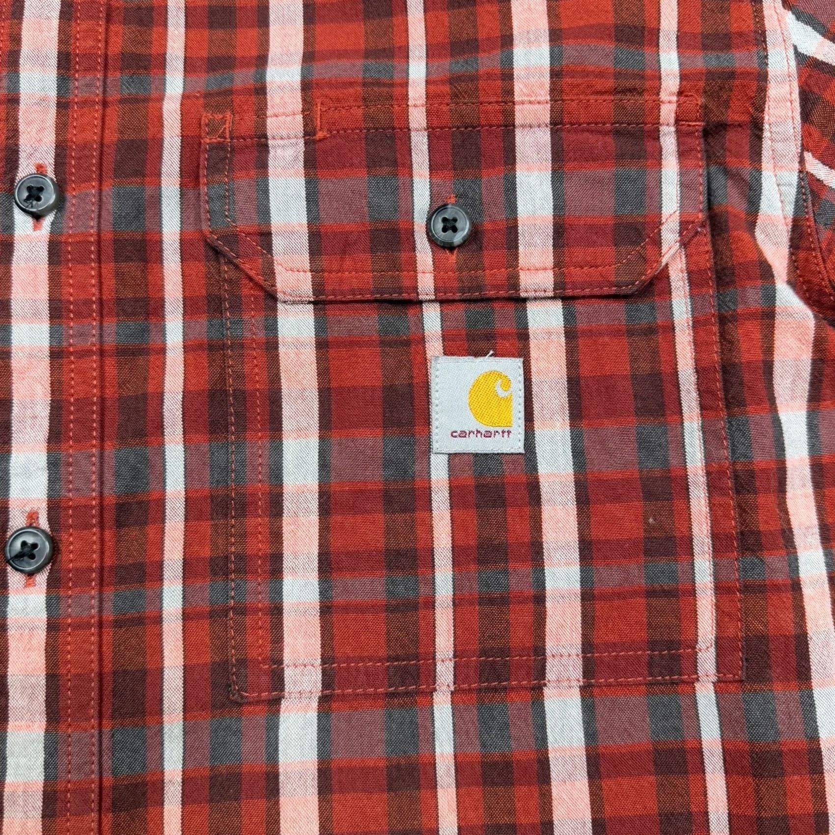 Carhartt VINTAGE Carhartt Button-Up Shirt Men M Red Plaid Workwear Collared Short Sleeve Size US M / EU 48-50 / 2 - 4 Thumbnail