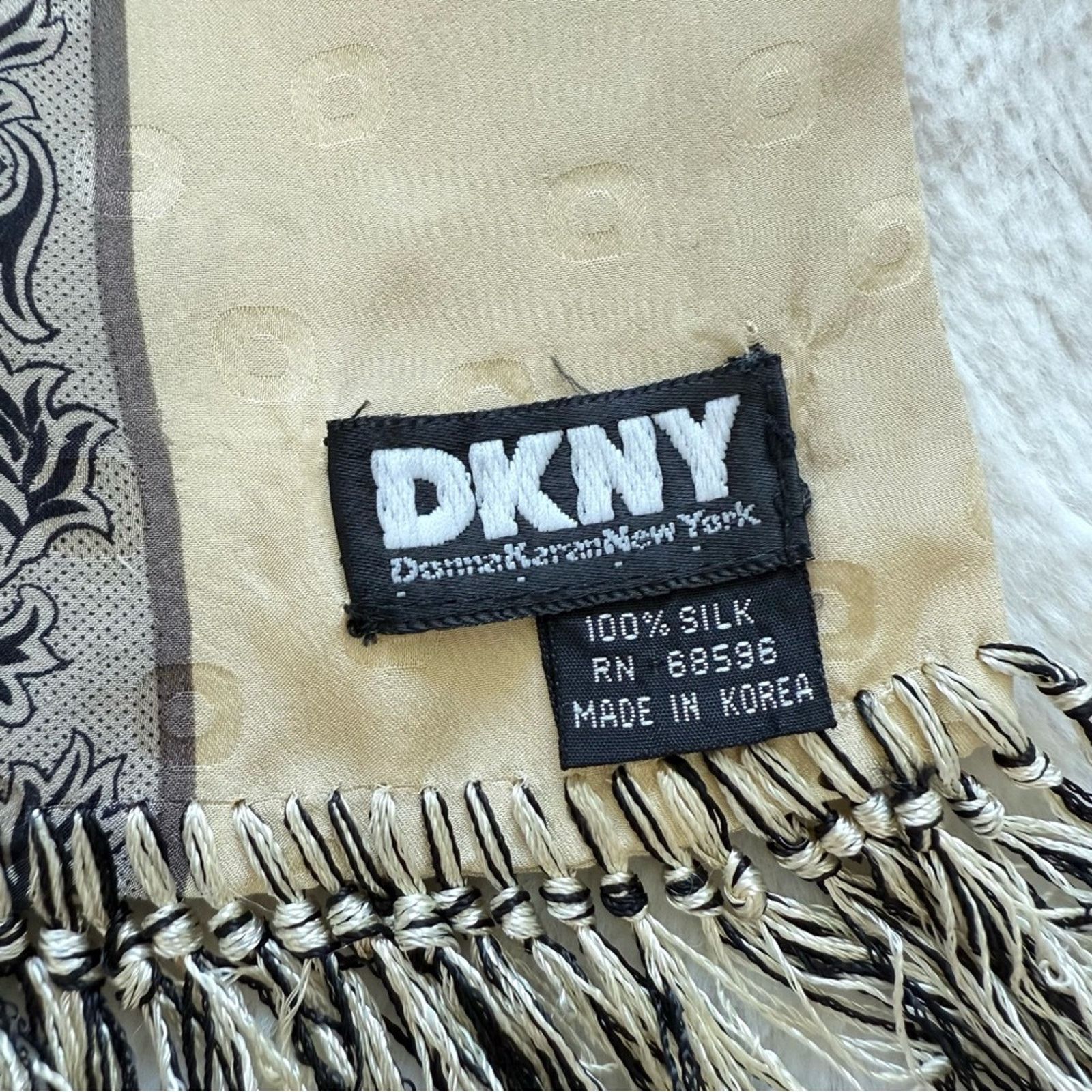 DKNY DKNY unisex silk scarf Size ONE SIZE - 4 Thumbnail