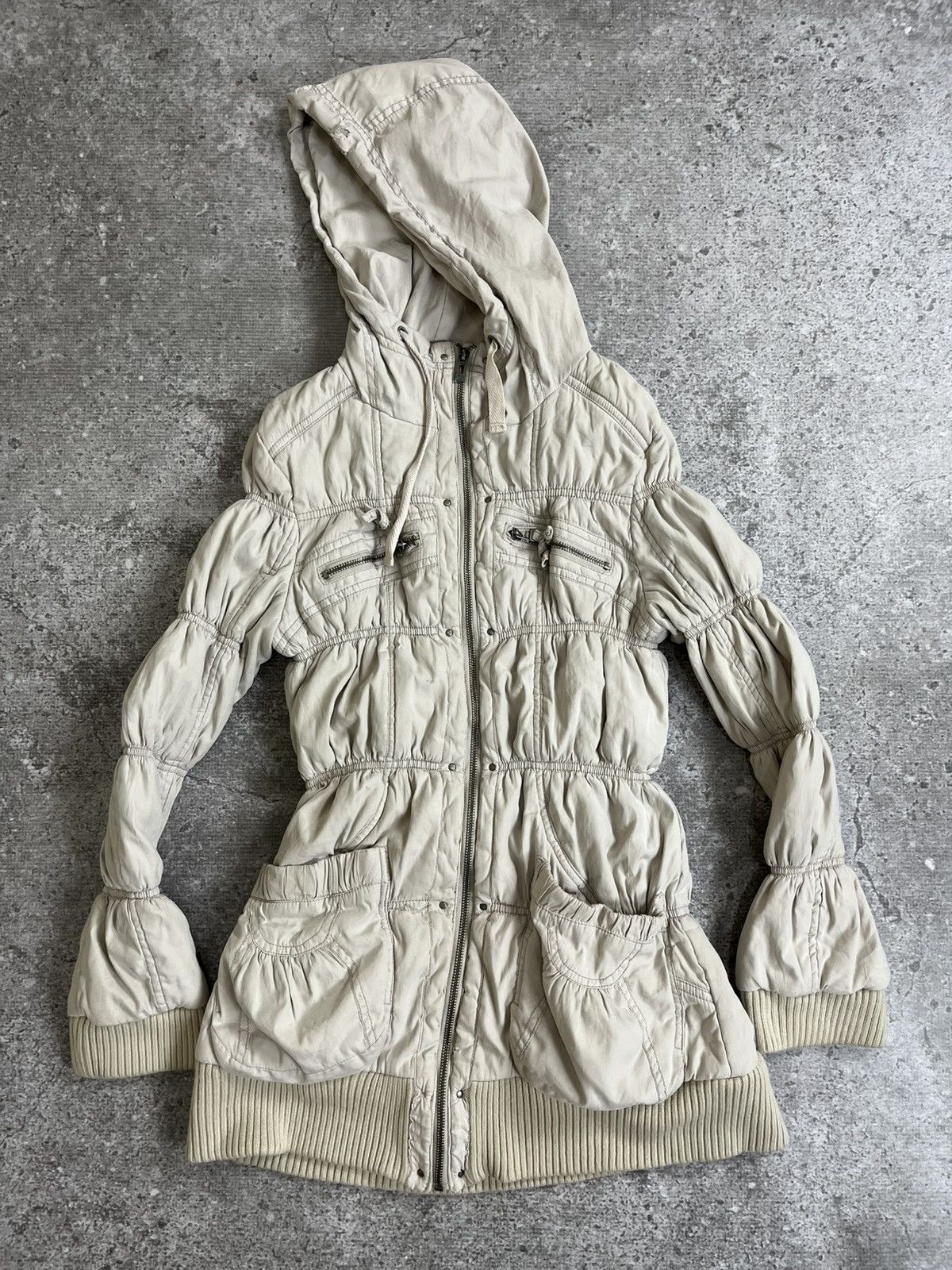 If Six Was Nine 2000s TBJ Nearby Puffer Zip Hoodie Size M / US 6-8 / IT 42-44 - 3 Thumbnail