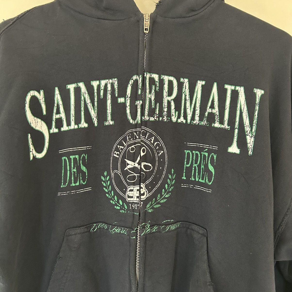Balenciaga Balenciaga Saint Germain Navy Zip up Size US XXS / EU 40 - 4 Thumbnail