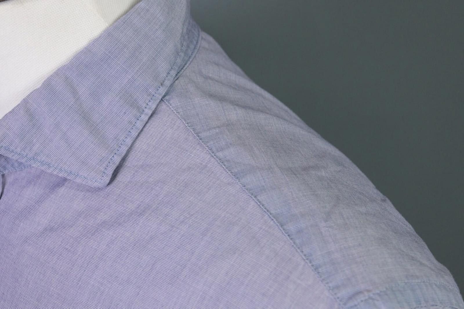 Designer Hackett London Classic Fit Gray Button Down Shirt Size L Size US L / EU 52-54 / 3 - 8 Thumbnail