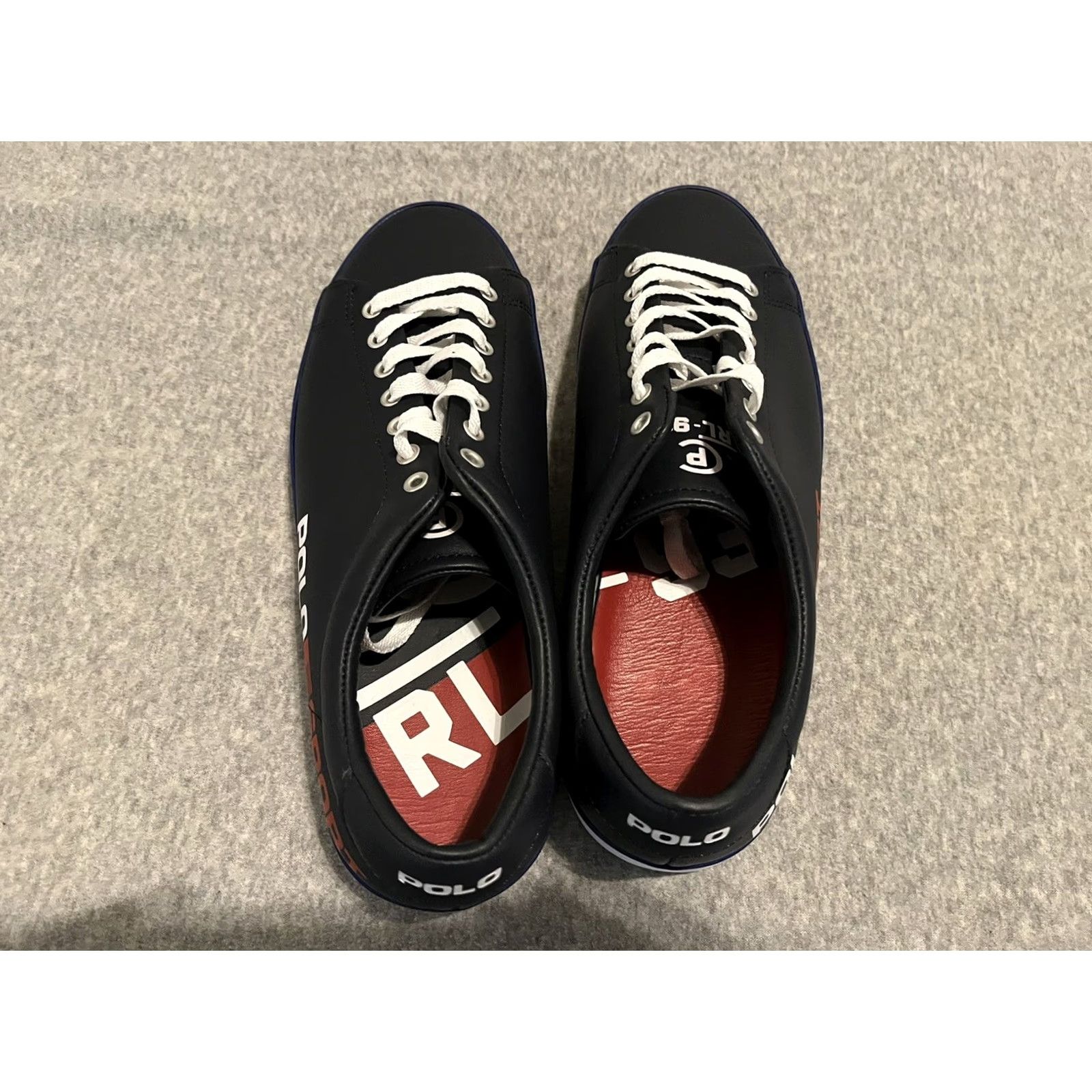 Polo Ralph Lauren Polo Ralph Lauren Sport PRL-93 Longwood Nappa Calf Leather Blue Shoes Mens 10.5D Sneakers Lacé Up Athletic Size US L / EU 52-54 / 3 - 5 Thumbnail
