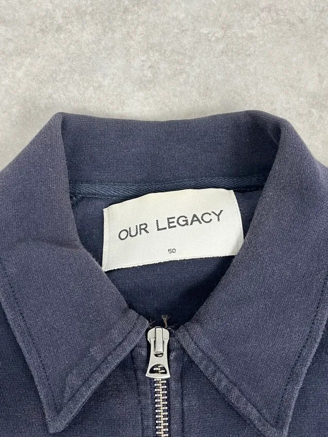Our Legacy SS2016 Our Legacy Navy Interlock Zip-up Jacket Size US M / EU 48-50 / 2 - 9 Thumbnail