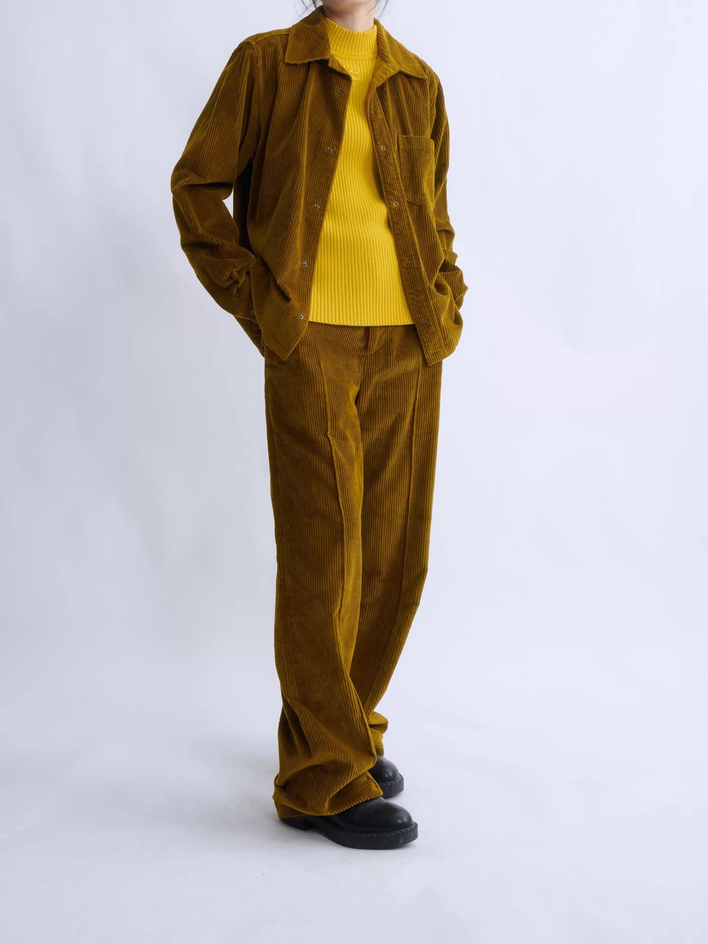 Acne Studios Acne Studios Tan Corduroy Shirt & Trouser Suit 46 Size US S / EU 44-46 / 1 - 4 Thumbnail