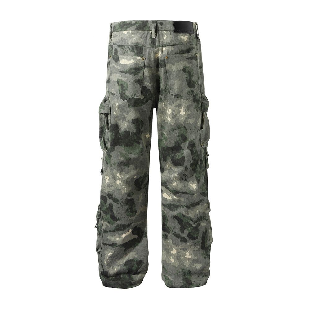 Designer × Japanese Brand × Vintage Camouflage Baggy Cargo Jeans Size US 31 - 5 Thumbnail