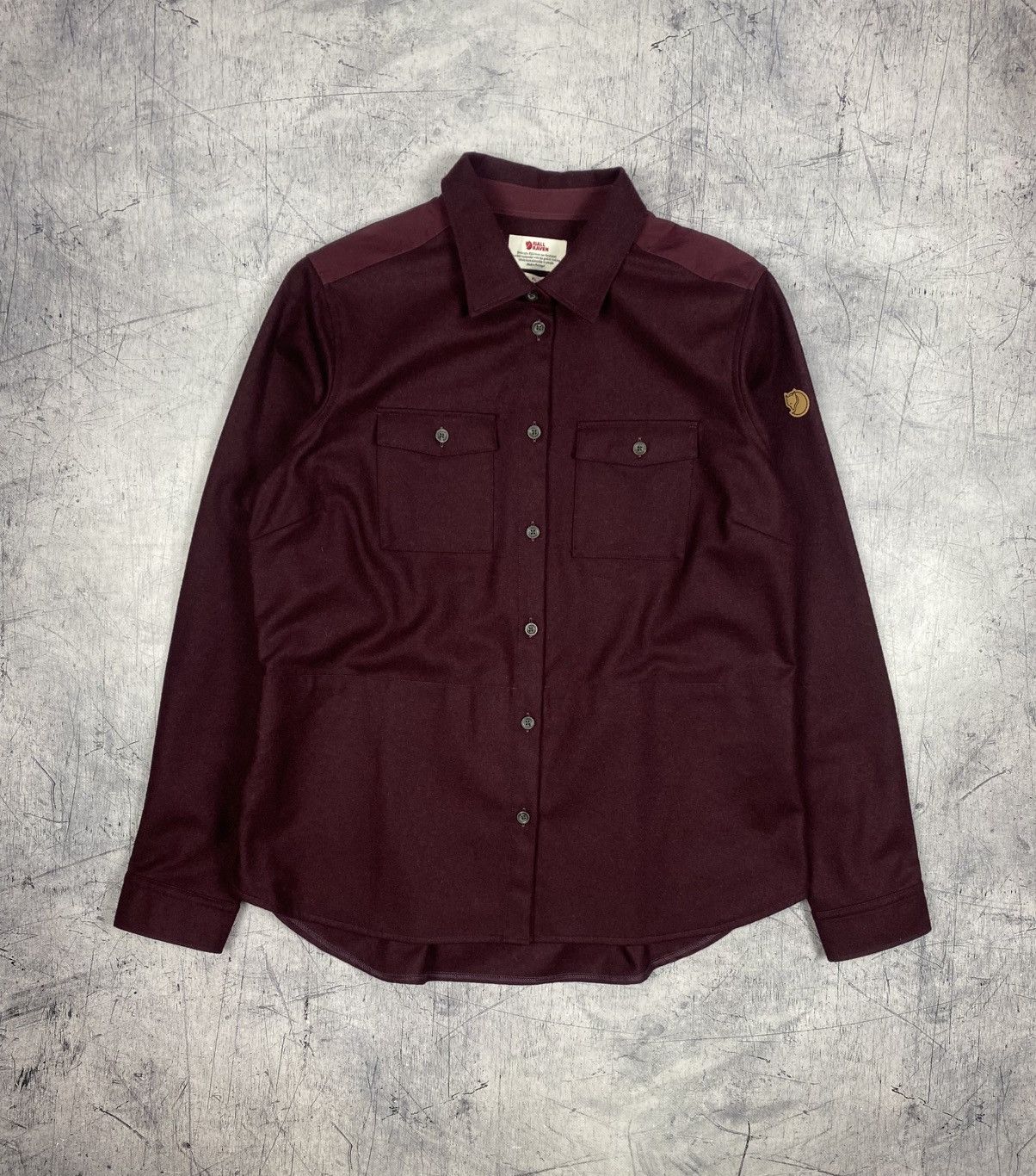 Fjallraven Fjällräven Övik Re-Wool Shirt Women’s Burgundy Wool Outdoor Size XL / US 12-14 / IT 48-50 - 3 Thumbnail