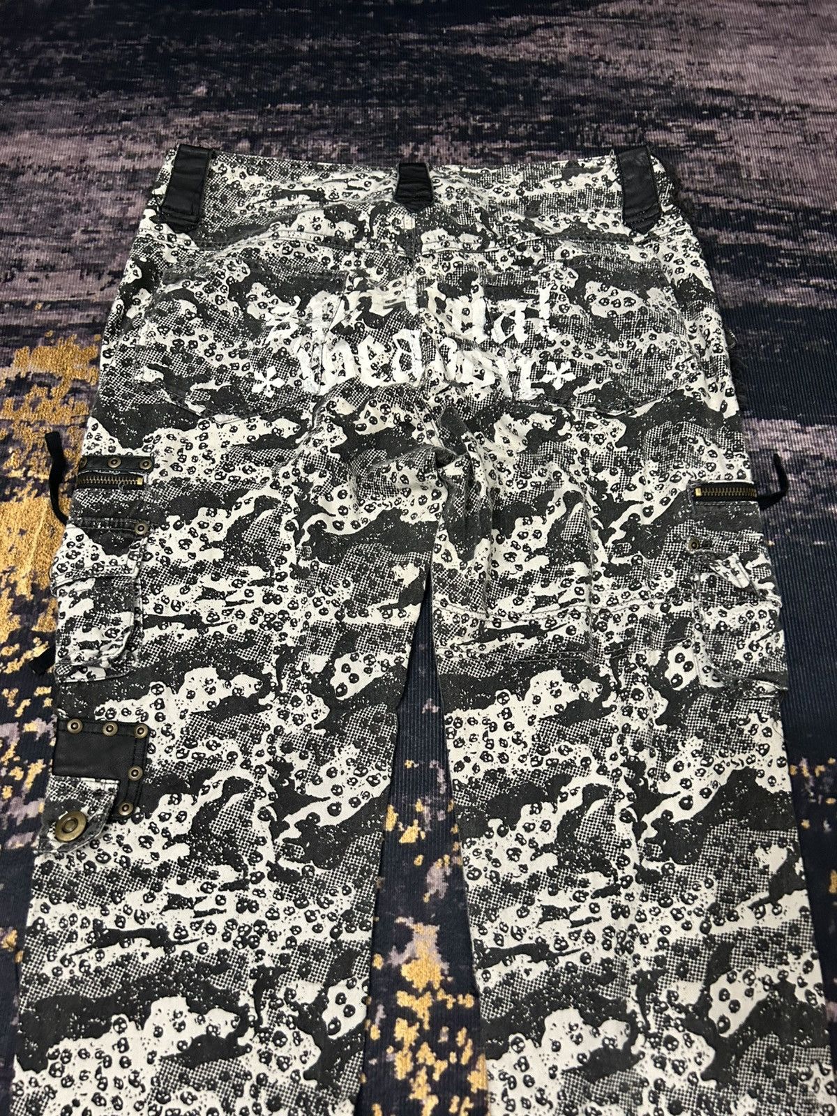 Seditionaries Algonquins Spiritual Weapon Skull Cargo Bondage Pants Size US 31 - 4 Thumbnail