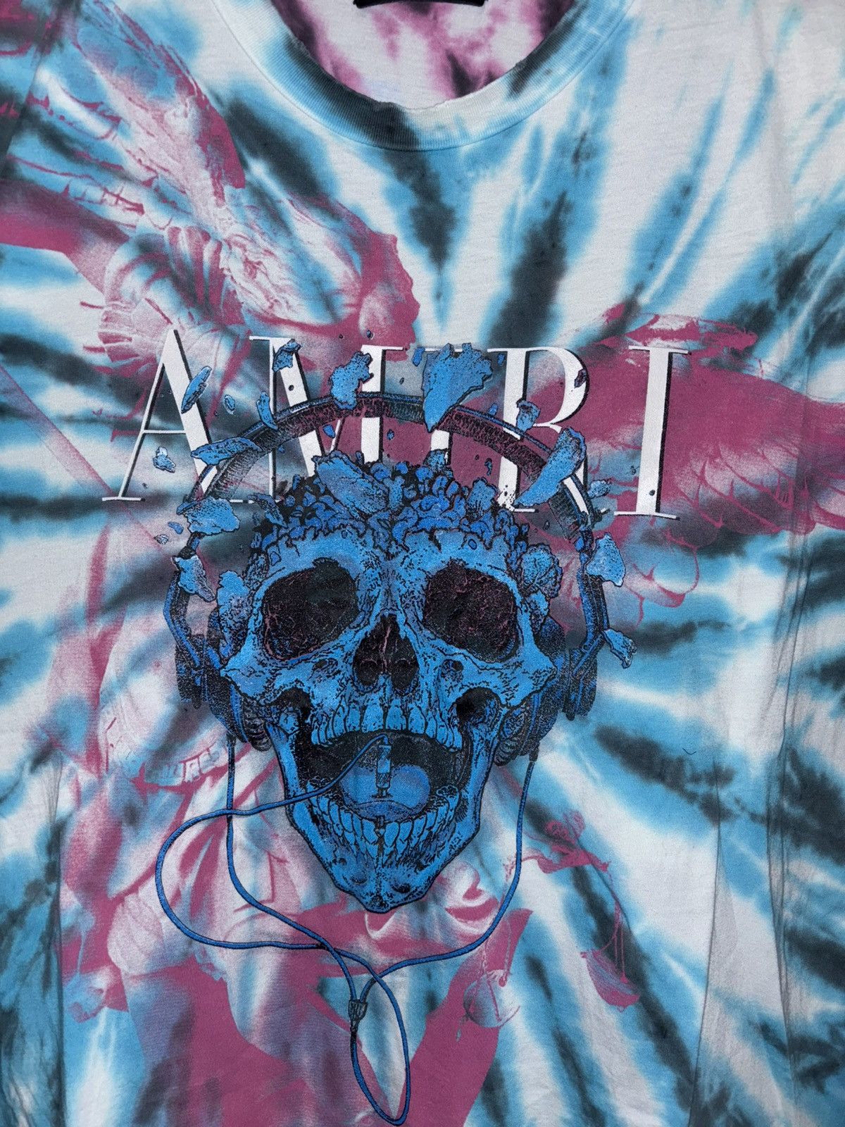 Amiri Amiri Tie-Dye Skull T-Shirt Size US XL / EU 56 / 4 - 2 Thumbnail
