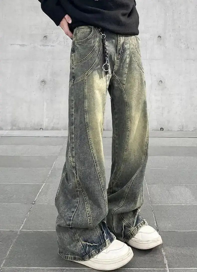 Japanese Brand Y2K Vintage Distressed Flared Baggy Jeans Size US 32 / EU 48 - 3 Thumbnail