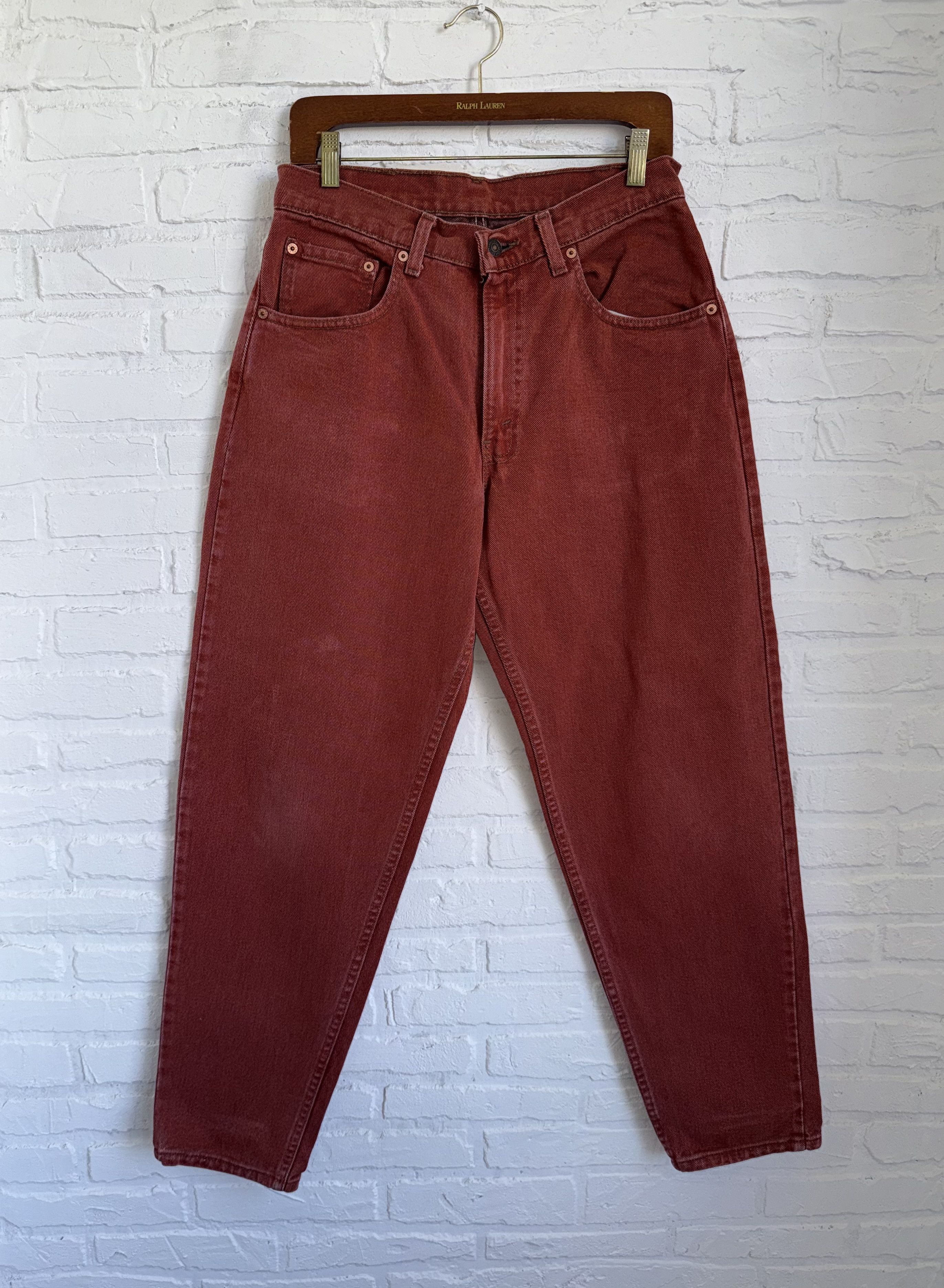 Levi's RARE Vintage 80s Levi's loose jeans terracotta Size US 31 - 1 Thumbnail