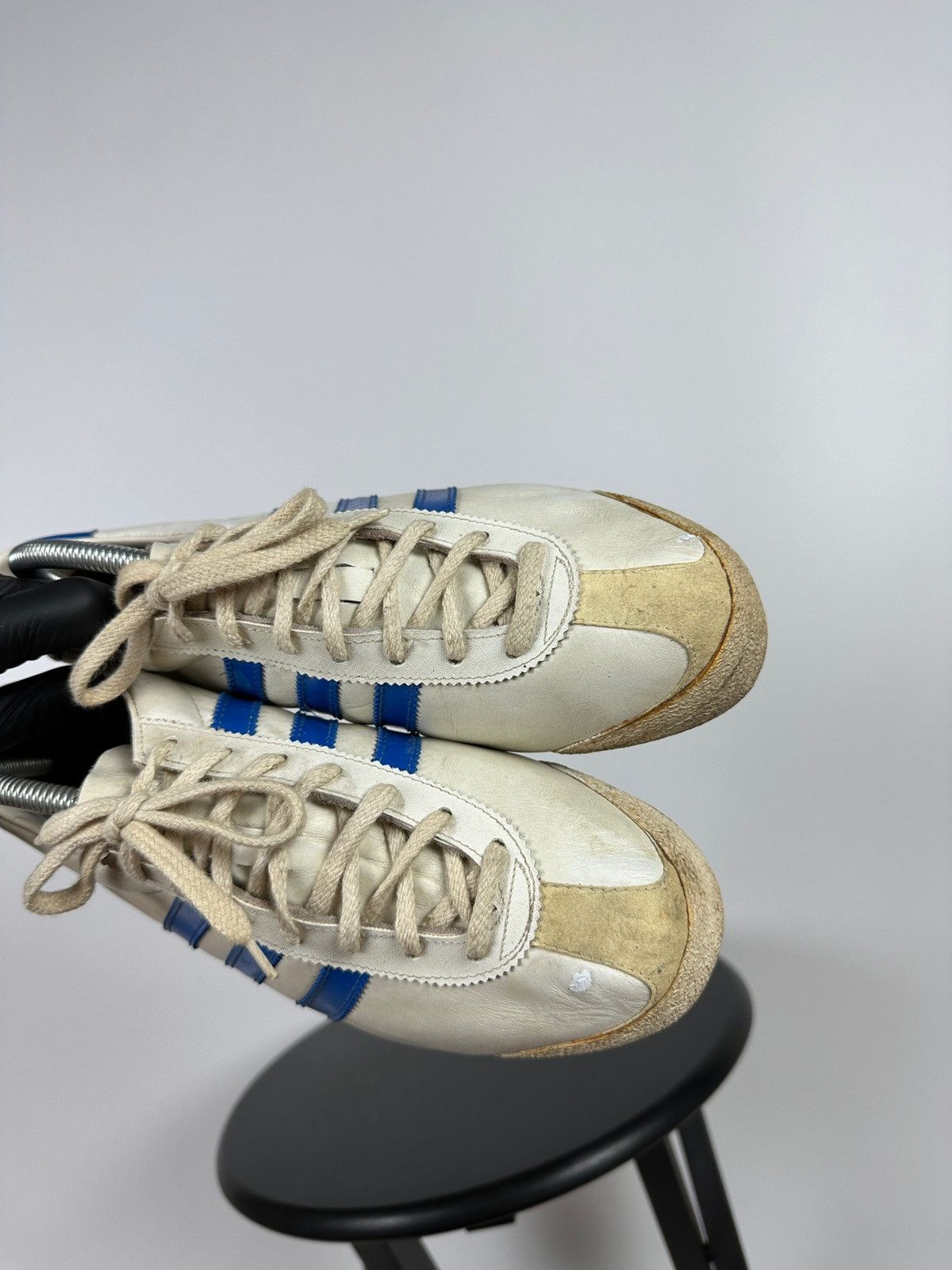Adidas 1970-80s Adidas Rom Leather Sneakers Made In Austria Size US 9 / EU 42 - 19 Thumbnail