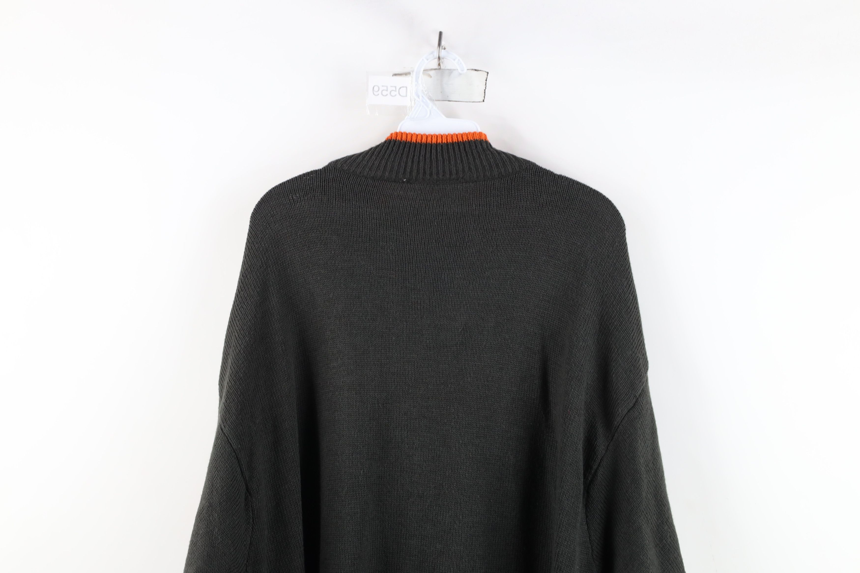 Vintage Vintage 90s Y2K Streetwear Fit Knit Mock Neck Sweater Gray Size US XXL / EU 58 / 5 - 12 Thumbnail