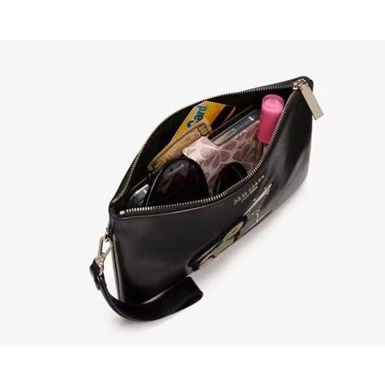 Kate Spade Kate Spade New York Black Bunbun Embroidered Saf Pouch Wrist Size ONE SIZE - 6 Thumbnail