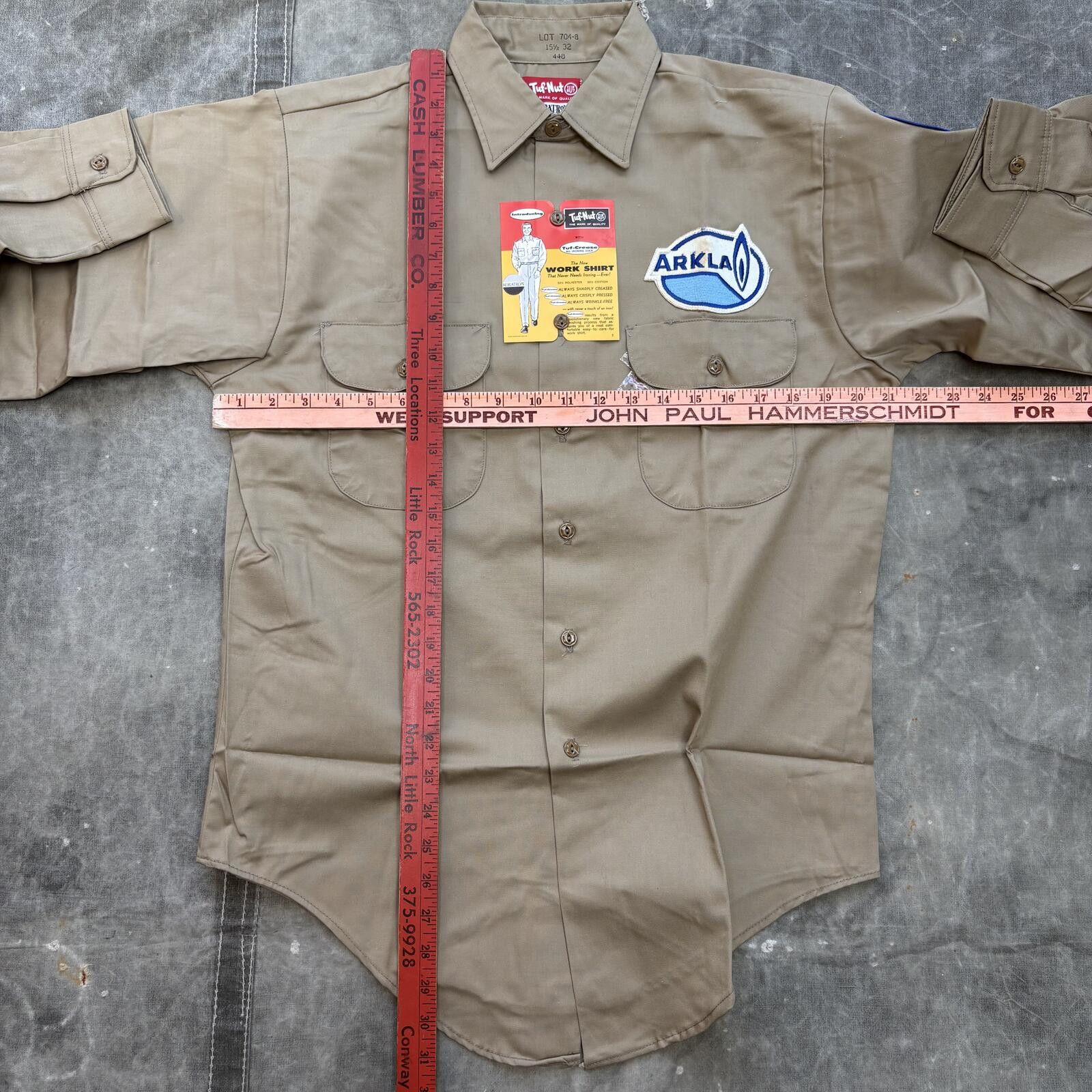 Vintage Vintage 60s 70s Deadstock Tuf-Nut Patches Button Up Shirt Size US L / EU 52-54 / 3 - 4 Thumbnail
