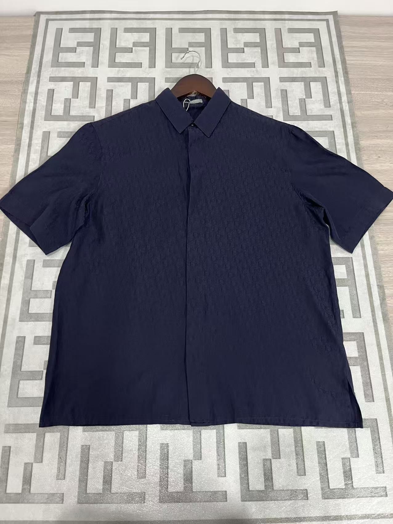 Dior Dior Oblique Jacquard Short Sleeve Shirt Size M Size US XXS / EU 40 - 1 Thumbnail
