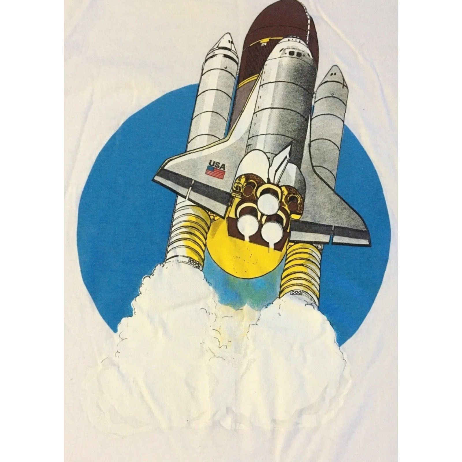 NASA VINTAGE Pacific Scientific Spaceship Shirt L White Men T-Shirt XS? Wait. Size US L / EU 52-54 / 3 - 3 Thumbnail